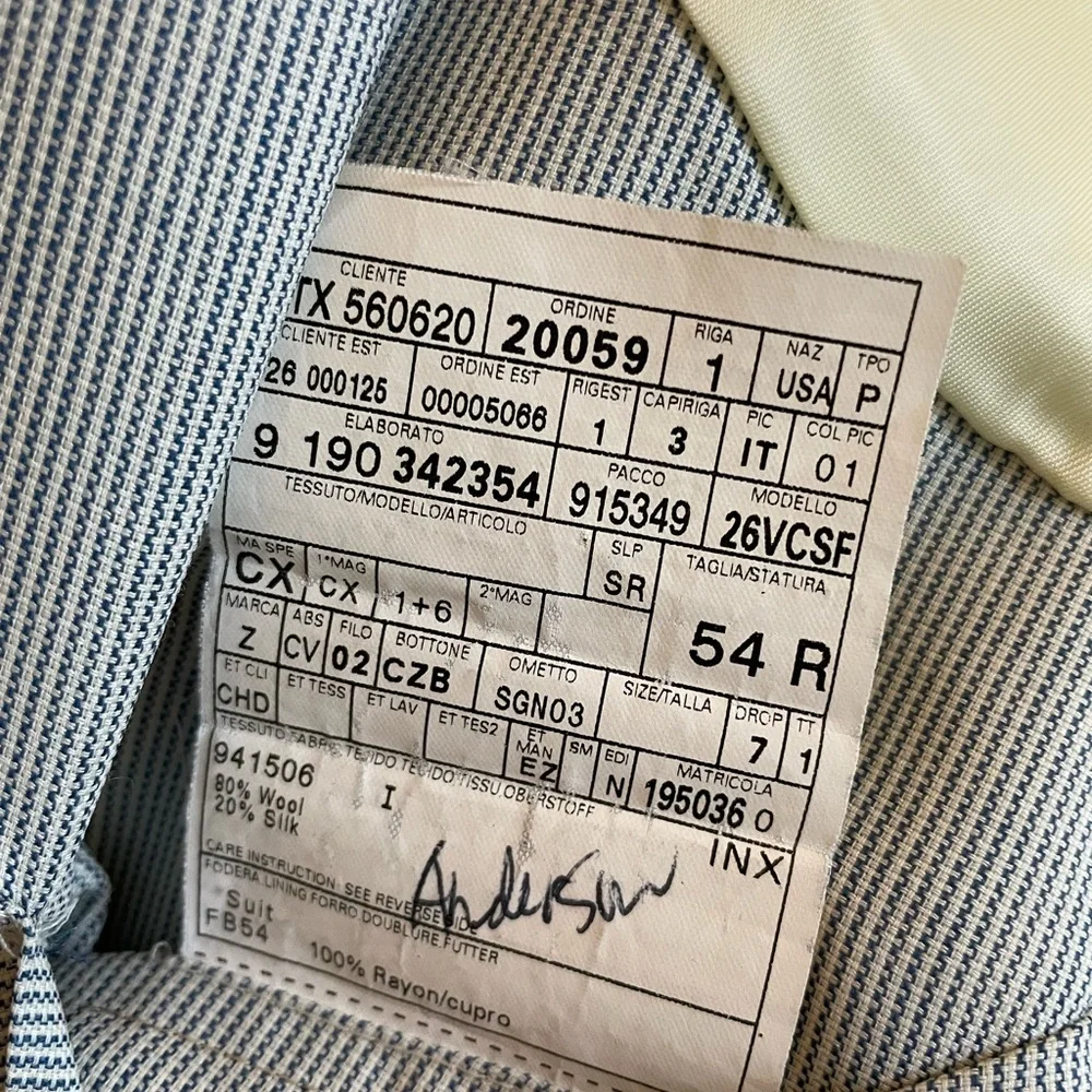 Ermenegildo Zegna Made in Italy‎ Vintage Subtle Fine Stripe Travel Jacket 44 R